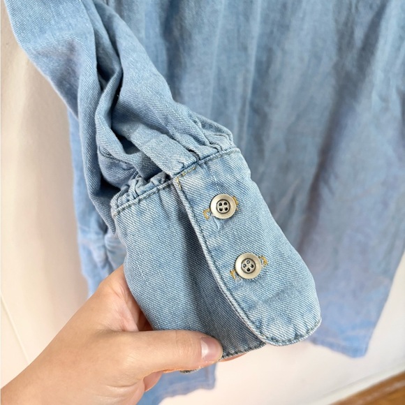 Rachel Comey mock neck long sleeve denim chambray midi dress size 4 - Picture 4 of 8